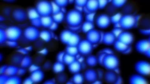 A captivating display of glowing blue orbs fills the screen Stock Footage 305166174