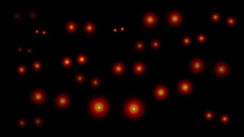 A captivating display of glowing patterns emerges in the darkness, showcasing Stock Footage 292687288