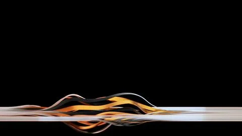 A Captivating Display of Waves Featuring Enchanting Flames and Light in an 스톡 일러스트