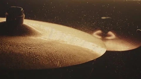 Captivating drum performance showcases skill and rhythm in stunning detail Stock-Footage 307134346