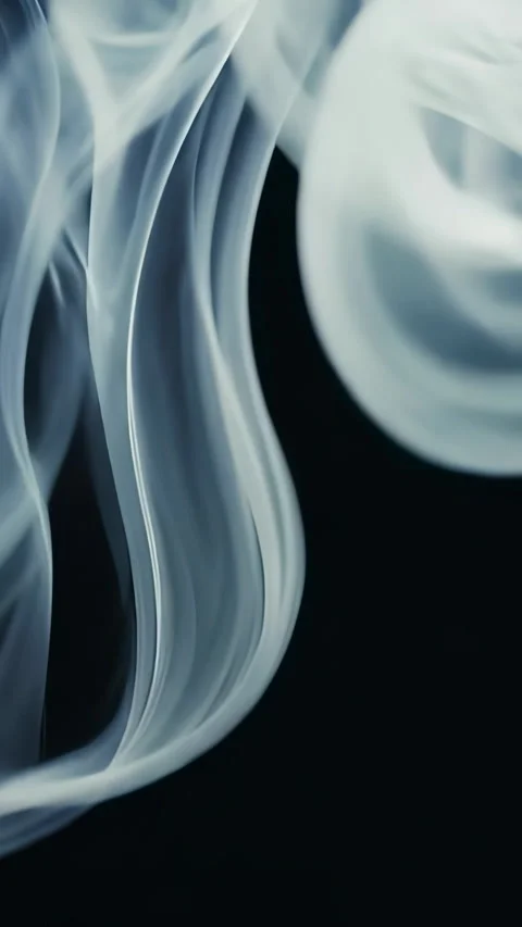 Captivating Ethereal Smoke Patterns Against a Deep Black Background for You.. Stock Footage 300705144