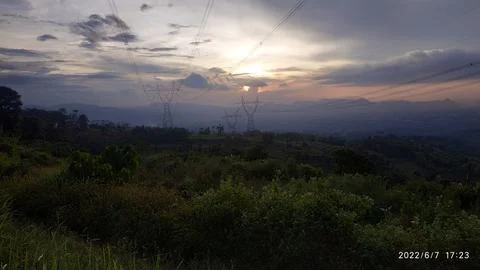 Captivating Evening Landscape 스톡 사진