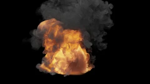 Captivating fire and smoke composition. The mesmerizing dance of the flames. Stock Footage 274058952