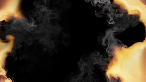 Captivating fire borders for hypnotic video scenery. Radiant fire perimeters. Stock Footage 273281386