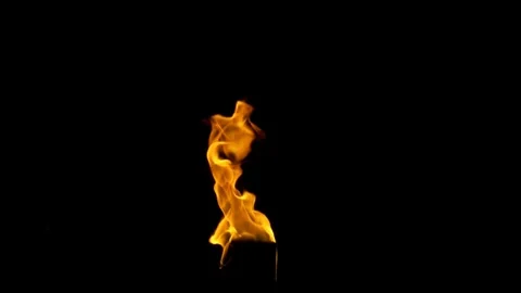 Captivating Flame Against Dark Night Background - Artful Fire Aesthetic Видео 341920334