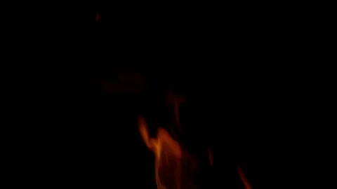 Captivating Flames in Darkness An Enchantingly Mesmerizing Dance of Fire and Lig Stock Footage 311815004