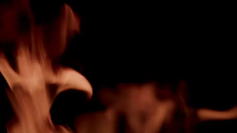 The Captivating Flames Set Against a Dark Background for Stunning Ambient Visual Stock Footage 310572191