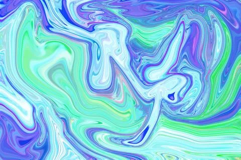 Captivating forms and colorful abstract marble patterns on a liquid glossy .. Stock Illustration