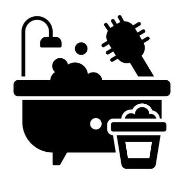 A captivating glyph illustration of hotel accommodation booking Stock Illustration