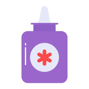 A captivating glyph sticker of party rocket, ready for premium use Stock Illustration