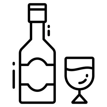 A captivating glyph sticker of party rocket, ready for premium use Stock Illustration