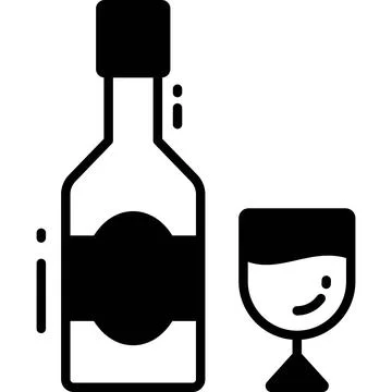 A captivating glyph sticker of party rocket, ready for premium use Stock Illustration