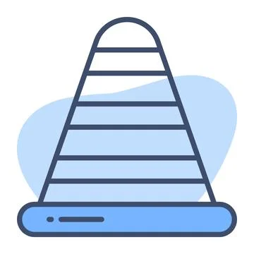 A captivating glyph sticker of party rocket, ready for premium use Stock Illustration