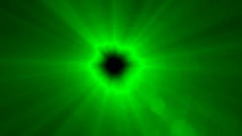 Captivating green laser beam radiating from central point with glowing effect Stock Illustration