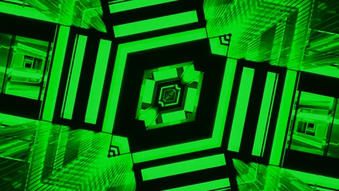 Captivating green tunnel video loop screensaver with seamless motion for im.. Stock Footage 319419244