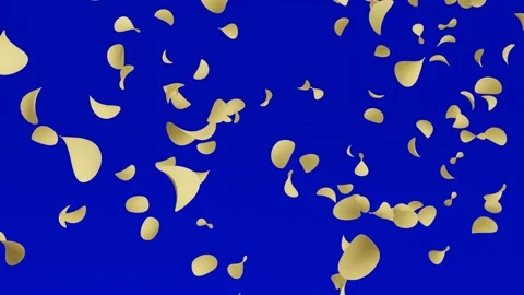 Captivating High-Quality Potato Chips Cascading on Chroma Key Background Stock Footage 247088818