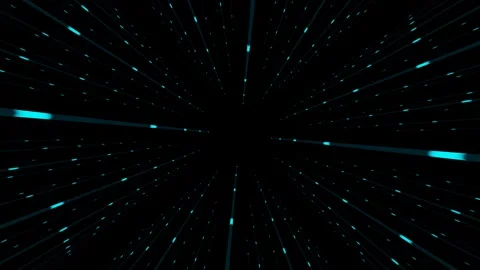 Captivating Hyperlapse of Teal Light Streaks Creating a Tunnel-like Hypersp.. Stock Footage 334244803