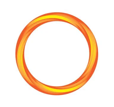 A captivating illustration of a serrated ring, transitioning in color from .. Stockillustratie