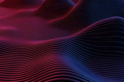 This captivating image features a retro wave landscape illuminated by vibrant Illustrazione stock