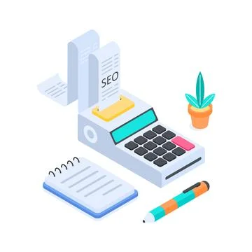 A captivating isometric illustration displaying a server pie chart for metrics. Stock Illustration