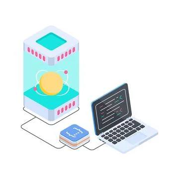 A captivating isometric illustration of science experiment tools for chemistry Stock Illustration