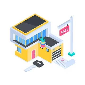 A captivating isometric illustration showing cloud api integration system Stock Illustration