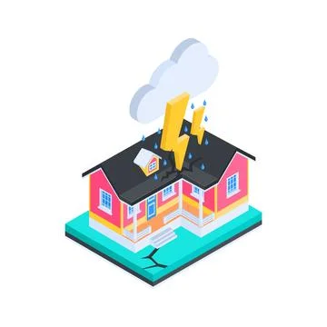 A captivating isometric illustration showing complex corporate database analysis Stock Illustration