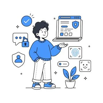 A captivating isometric illustration showing secure information hosting on Stock Illustration