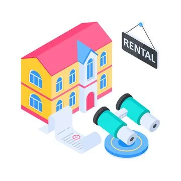 A captivating isometric illustration tracking visual database statistics and Stock Illustration