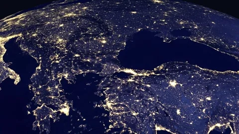 A captivating journey from space to the vibrant night lights of Skopje, Nor.. Stock-Footage 333352768