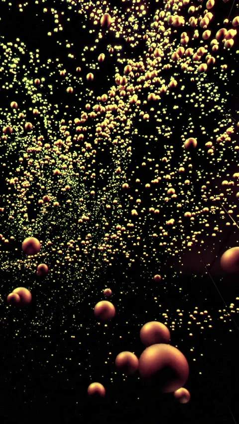 A captivating journey through a dark space filled with bubbles Stock Footage 296765908