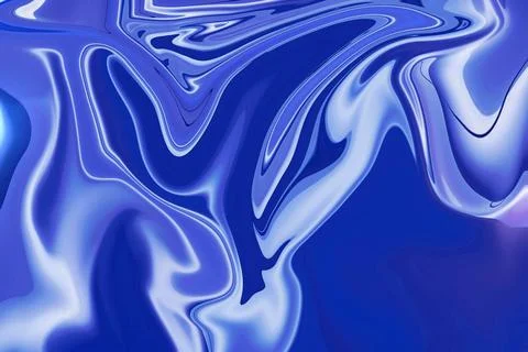 A captivating journey through dynamic abstract blue and white paint swirls .. Stock Illustration
