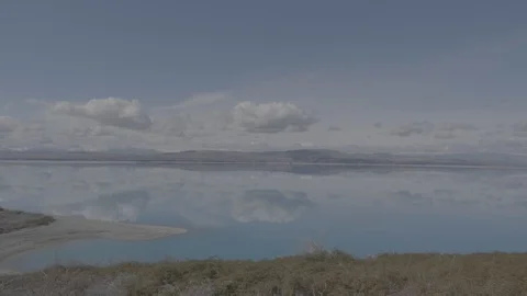 Captivating Lake with mirroring reflection 4k Stock Footage 124510787