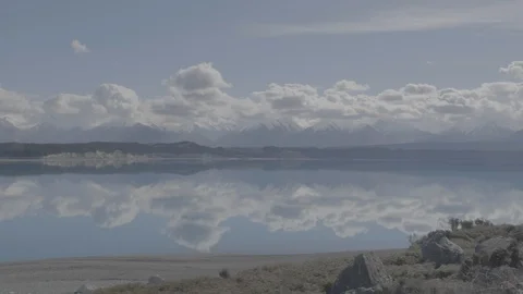 Captivating Lake with mirroring reflection 4k Stock Footage 124510849