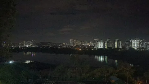 Captivating Lightning Dance Over Kuala Lumpur Stock-Footage 248962517