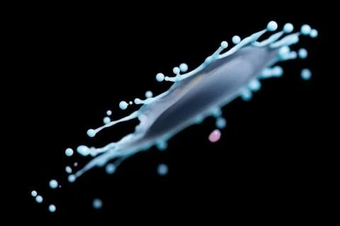 Captivating liquid splash formed by the dynamic collision of two Stock-Fotos