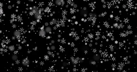 A Captivating Looping Animation of Falling Snowflakes Creates a Beautiful Stock Footage 317566582