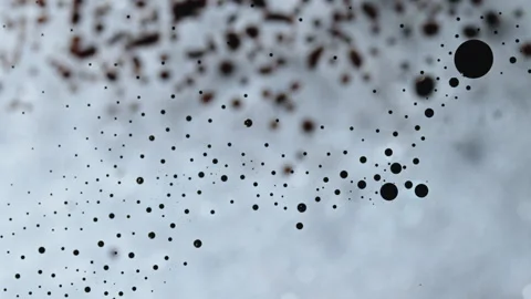 Captivating Macro Ink Mixing with Dark Droplets in Abstract Liquid Art Stock Footage 328357729