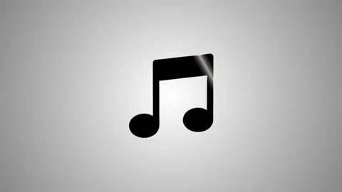 A captivating musical note animation with a sleek black design and dynamic .. Vidéo 346491336
