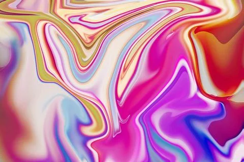 Captivating neon forms and dynamic patterns as trendy neon colors, psychede.. イラスト素材