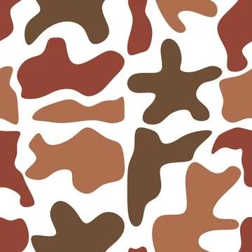 A captivating pattern featuring earthy tones and organic shapes, creating a w Stock Illustration