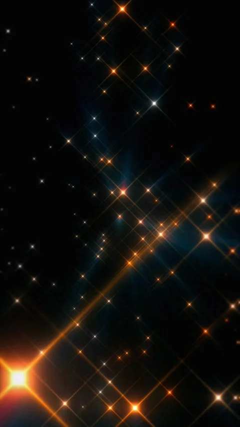 Captivating pattern of shimmering orange and white lights Stock Footage 327960611