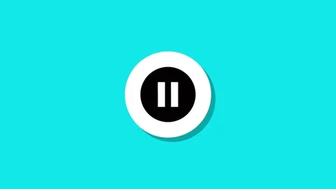 A captivating pause icon animation with a clean, flat design against a vibr.. Stock Footage 329272496