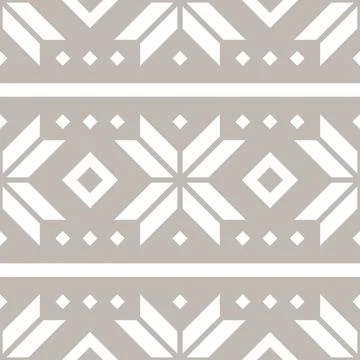 A captivating Scandinavian northern geometric pattern featuring intricate sno Stock Illustration