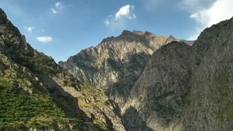 Captivating scene of the alpine valley in Georgia Stock Footage 237768233