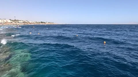 Captivating Seascape Featuring Crystal Clear Waters, Tranquil Waves, and a Stock Footage 330101438