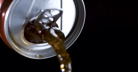 Captivating Slow Motion of Soda Pouring, Showing Detailed Movement and Stock Footage 336823684