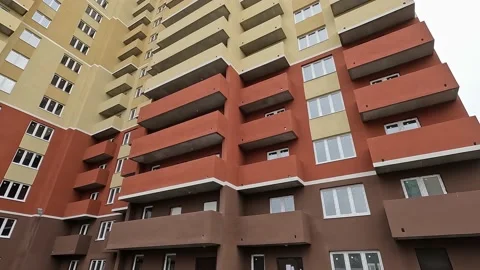 Captivating Smooth Camera Movement Showcases Beautiful Light Brown Building Stock Footage 239055471