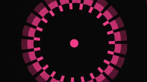 Captivating spiral pattern pink and black squares in a kaleidoscope-like design 스톡 동영상 289226849