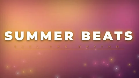 Captivating summer beats concept over warm abstract gradient background loop Stock Footage 337578003